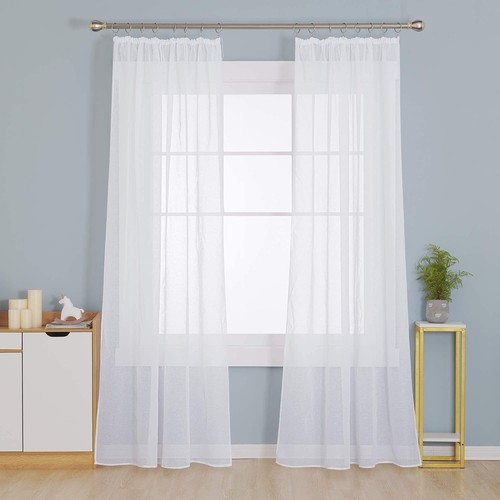 Gardinen transparent 2er set - transparent,